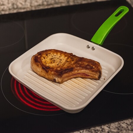 SARTEN PLANCHA ASADOR CUORI FOLLIA 26CM VERDE