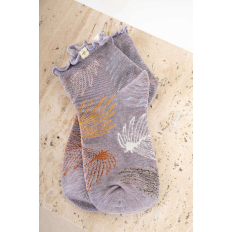 Medias Hojas Lurex Violeta