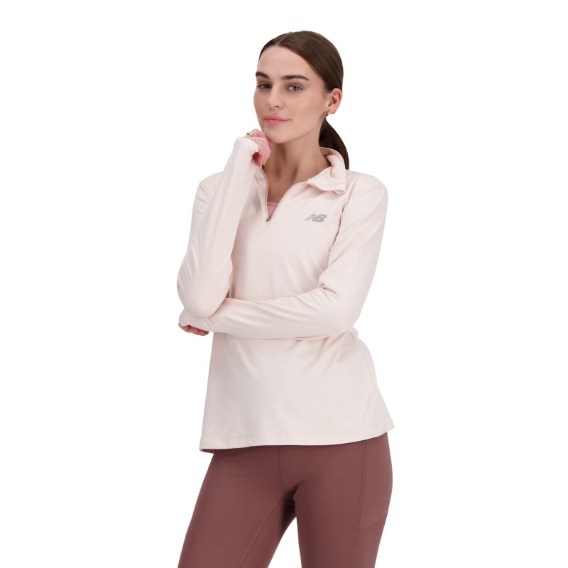 Buzo New Balance de Dama - SPACE DYE QUARTER ZIP -WT41150QPH PINK