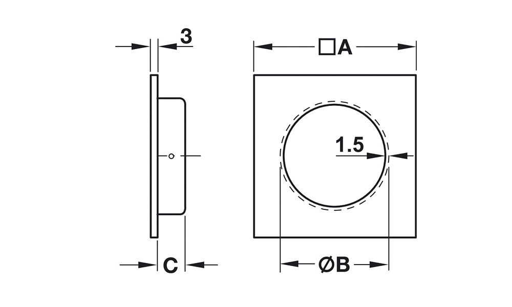 Tirador cubeta 155.01.500 acero inox Tirador Cubeta 155.01.500 Acero Inox
