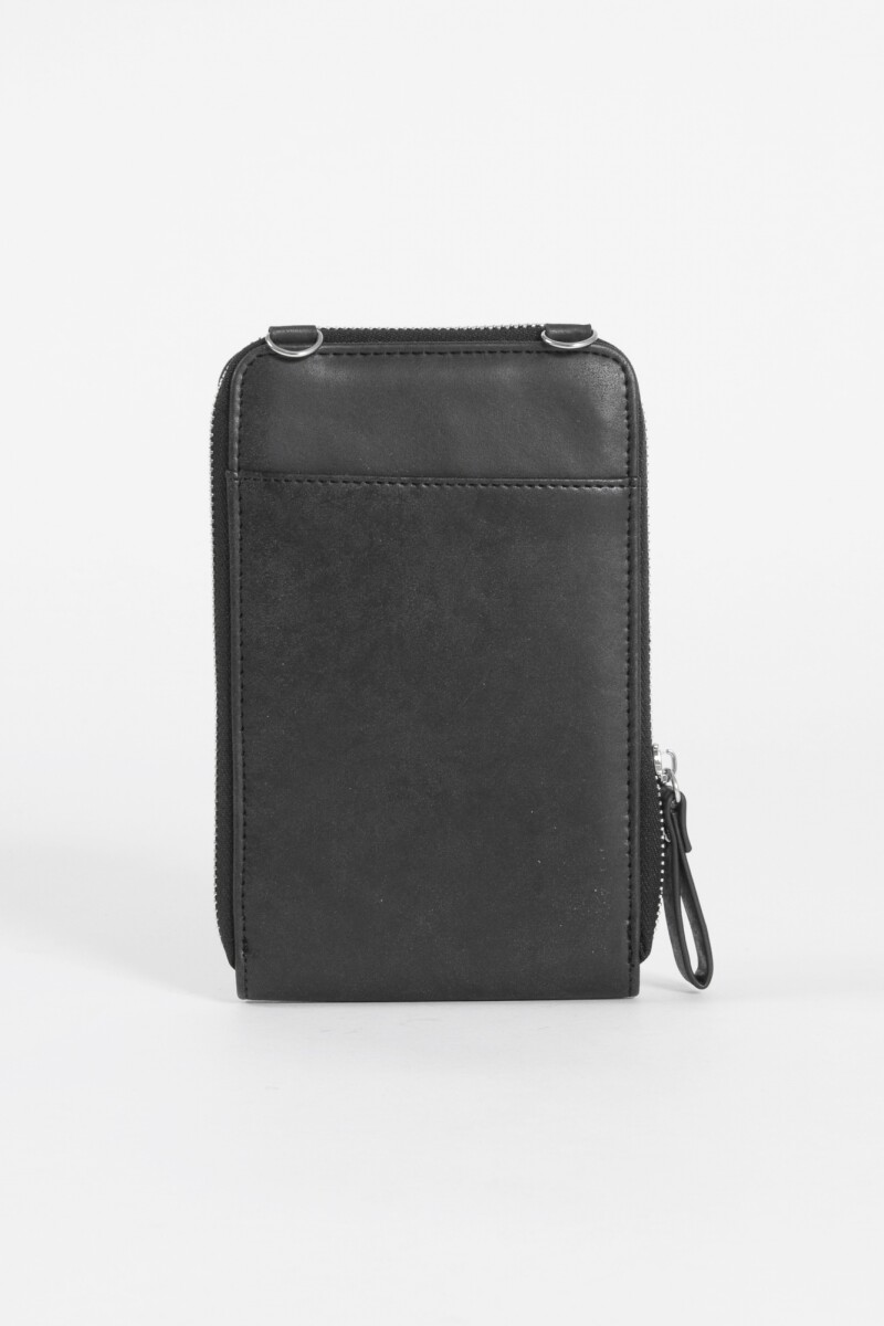 Porta celular tarjetero negro