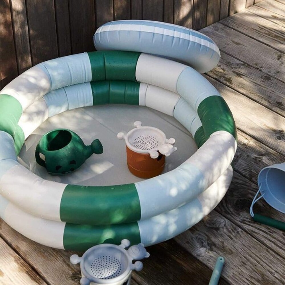 PISCINA REDONDA 2 AROS striped green