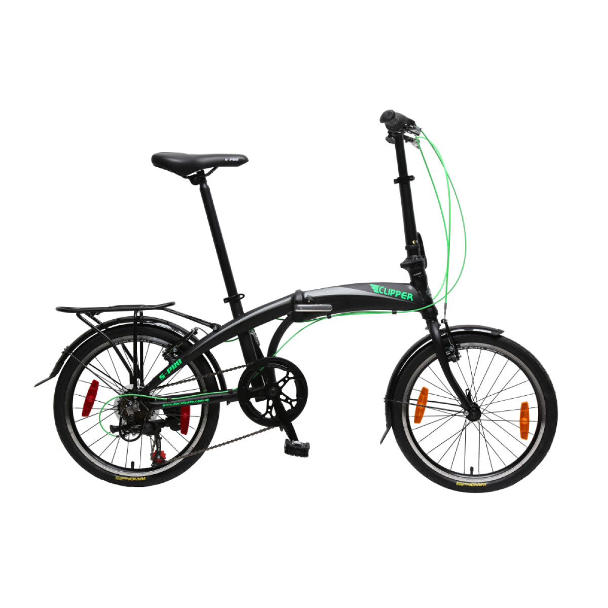 Bicicleta S-PRO Clipper - Negro y Verde 