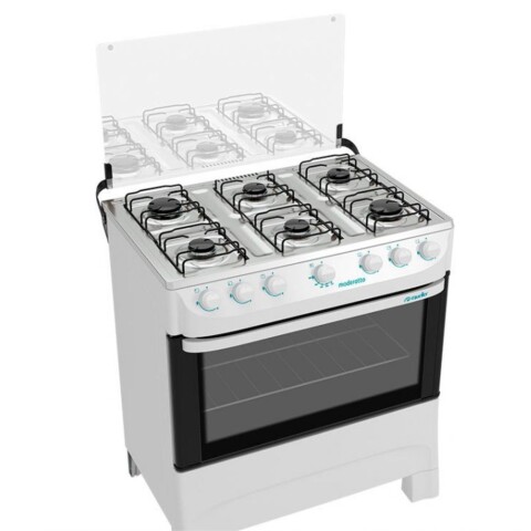 Cocina a Gas Mueller Moderatto 6 Hornallas Blanca Ultra Llama 129104 Cocina a Gas Mueller Moderatto 6 Hornallas Blanca Ultra Llama 129104