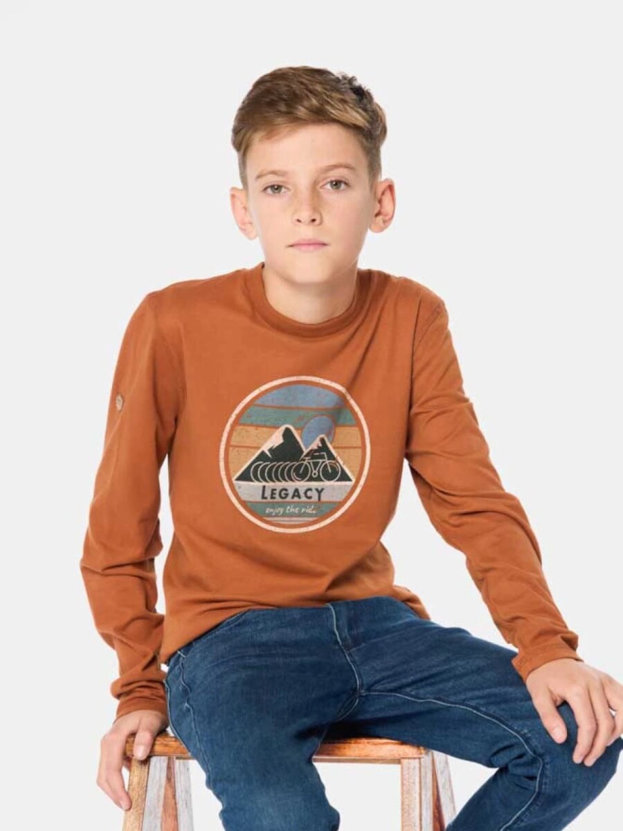 Remera con Estampa Legacy - Terracota 