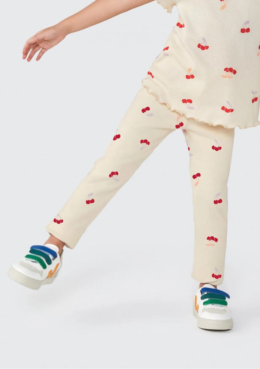 CALZA CON ESTAMPADO - BEIGE 