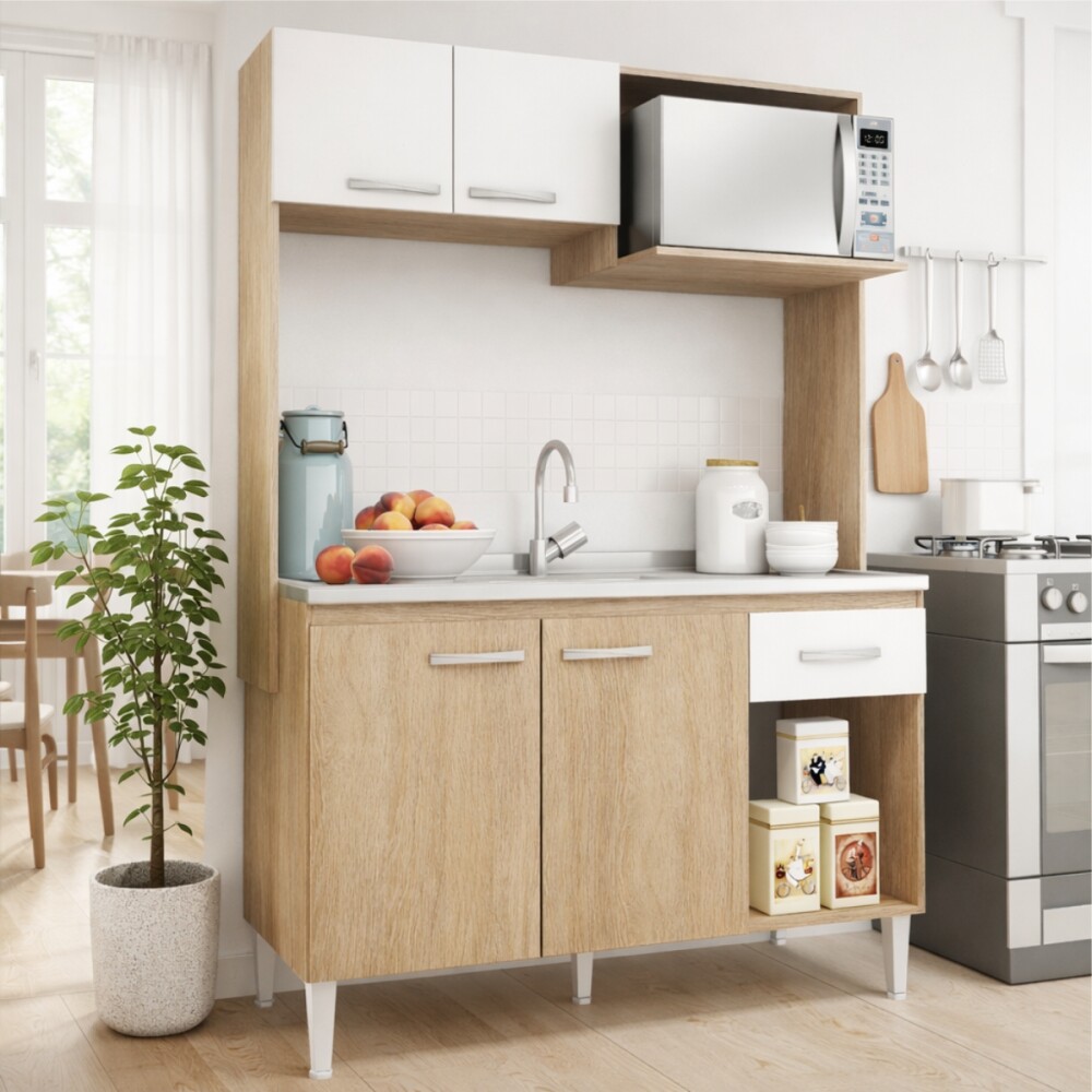 Kit de cocina compacta Carvale Blanco