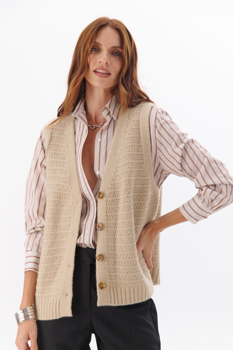 CHALECO MONDAY BEIGE
