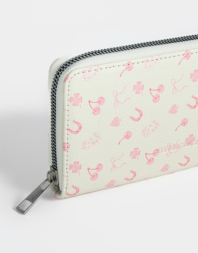Ficheros Billetera Fichero Estampada - Blanco Crudo