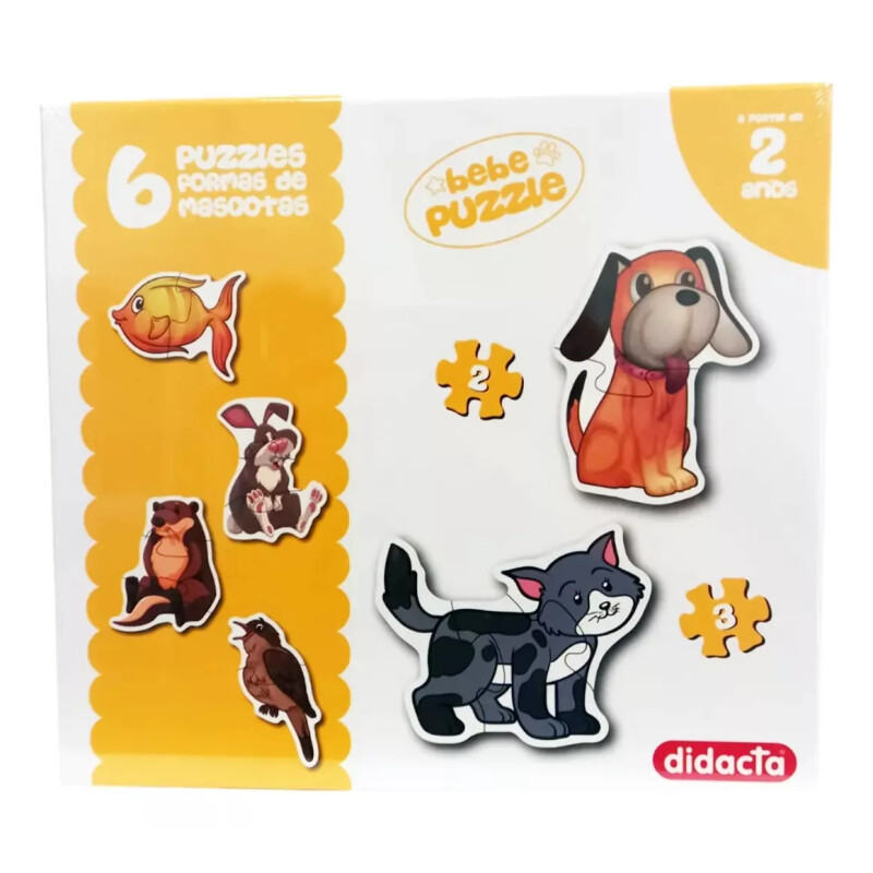6 puzzles formas de mascotas 6 puzzles formas de mascotas