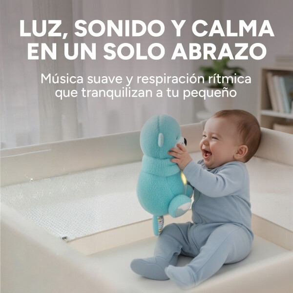 Peluche Nutria Bebé Respira Y Relaja Dormir Niño Tendencia Variante Color Celeste