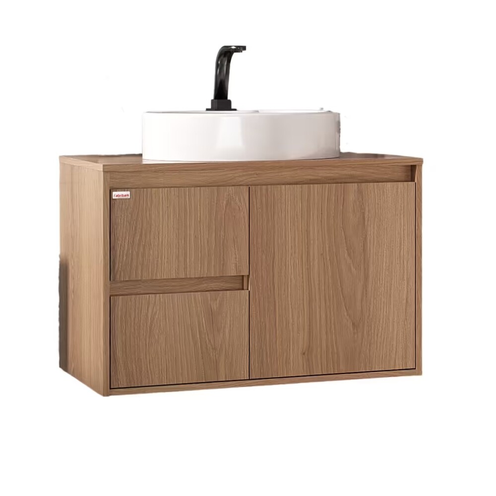 Mueble de baño suspendido Nicole catedral 78cm con Bacha de Loza Mueble De Baño Suspendido Nicole Catedral 78cm Con Bacha De Loza