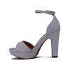 Sandalia Vizzano Mujer Taco 12cm Plataforma 3cm Plata
