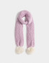 Bufandas y Chalinas Infantiles Con pompones Bufanda Infantil Tejida - Violeta Lila