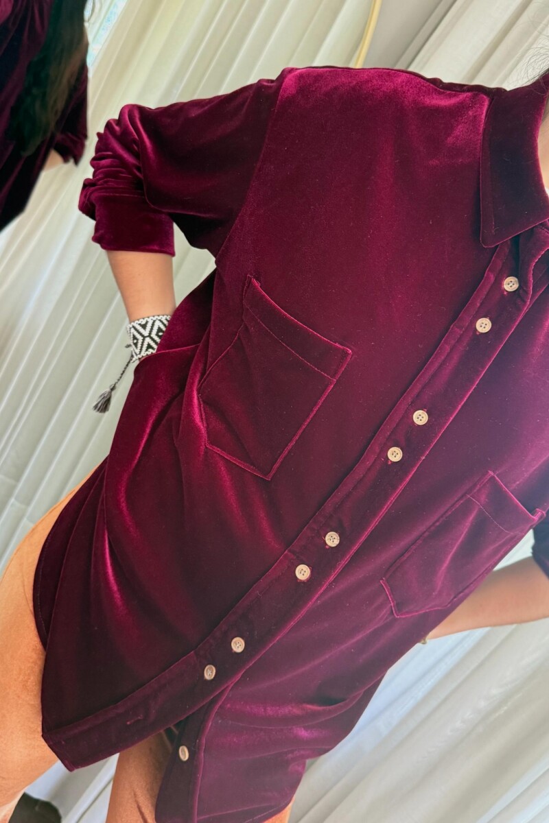 Camisa Bimba Velvet Uva