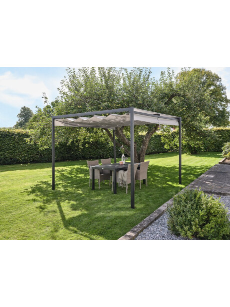 Pérgola HJORTEMOSE A3xL3xA2.3m gris Pérgola HJORTEMOSE A3xL3xA2.3m gris