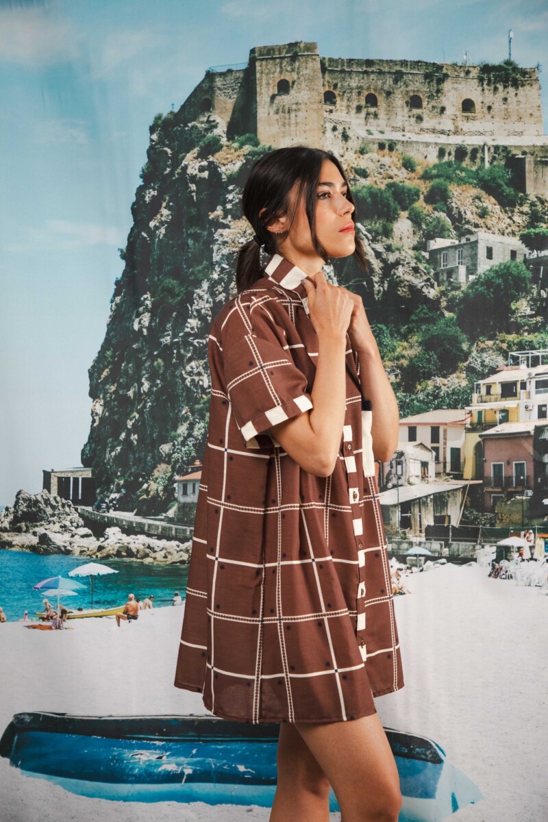 Vestido Mosaico Chocolate