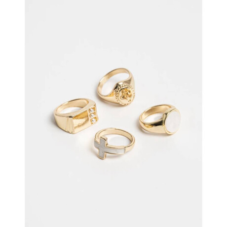 Sets Anillos Cruces Dorado
