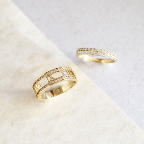 Anillo Números Romanos - Oro 10k Anillo Números Romanos - Oro 10k