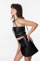 Falda Leather Irisa Negro