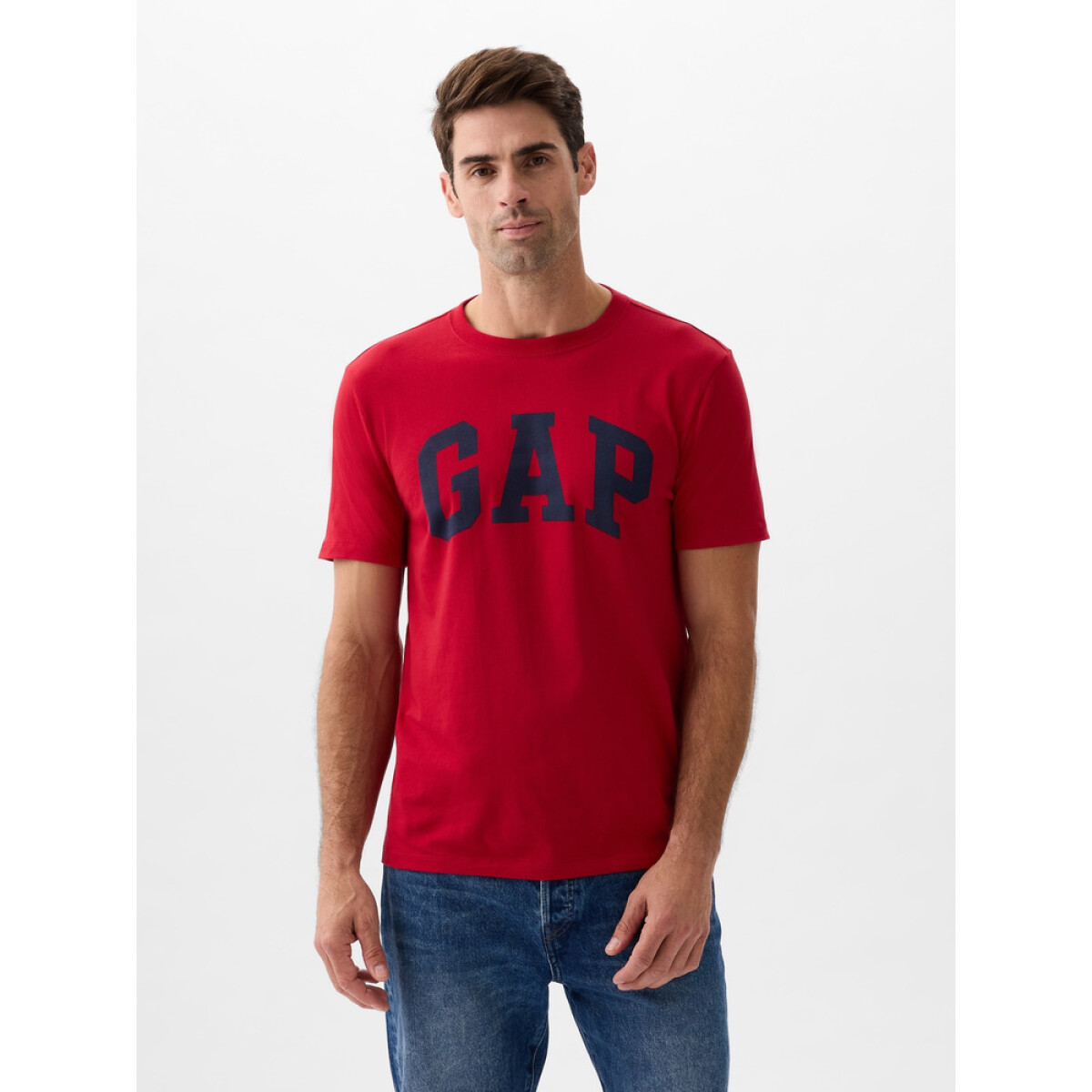 V-EVERYDAY SOFT BASIC LOGO T - RED APPLE 