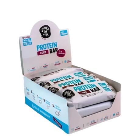 Barras De Proteína 45g Kit x12 Underfive Sabor Coco