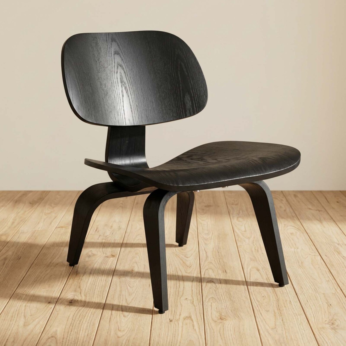BUTACA LCW - MADERA NEGRO ESTILO EAMES 