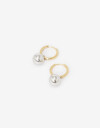 Aros Argollas Metal Argollas De Acero Con Esfera - Combinacion Bicolor