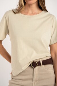 Remera Algodon Lavado Arena