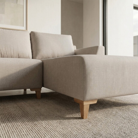 Rinconera Gino - Tela Microfibra - Chaise derecho TC 1010 (Beige)