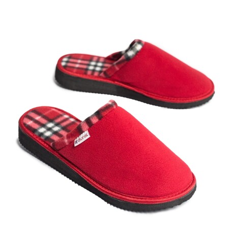 Pantufla roja cuadrille Pantufla roja cuadrille
