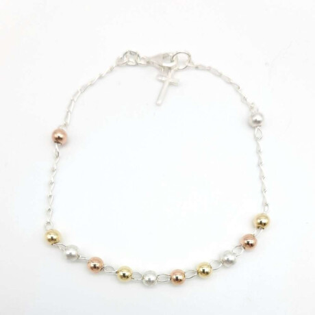 Pulsera de plata 925 con baño de oro Denario