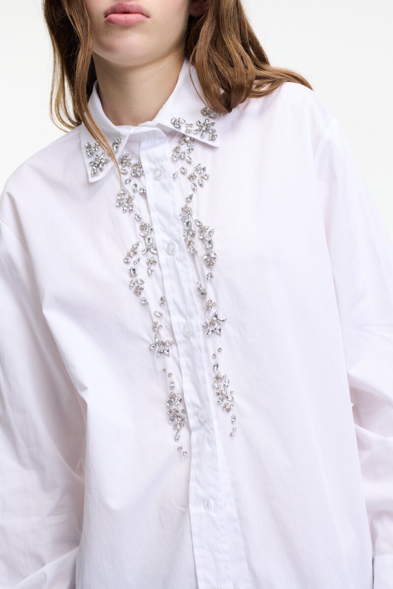 CAMISA APLIQUES Blanco
