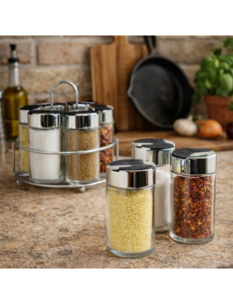 SET DE ESPECIEROS CON SOPORTE 6 PIEZAS 110 ML SET DE ESPECIEROS CON SOPORTE 6 PIEZAS 110 ML