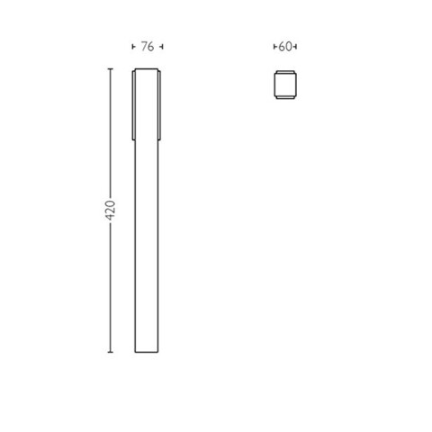 Poste de LED 2L STRATOSPHERE 2x4,5W H=420mm PH5110