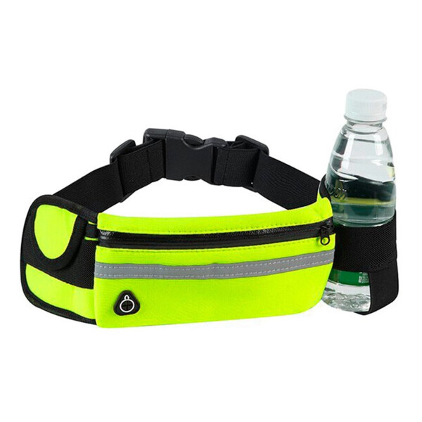Riñonera Expandible Reforzada Running Impermeable Bolso Variante Color Amarillo Fluor