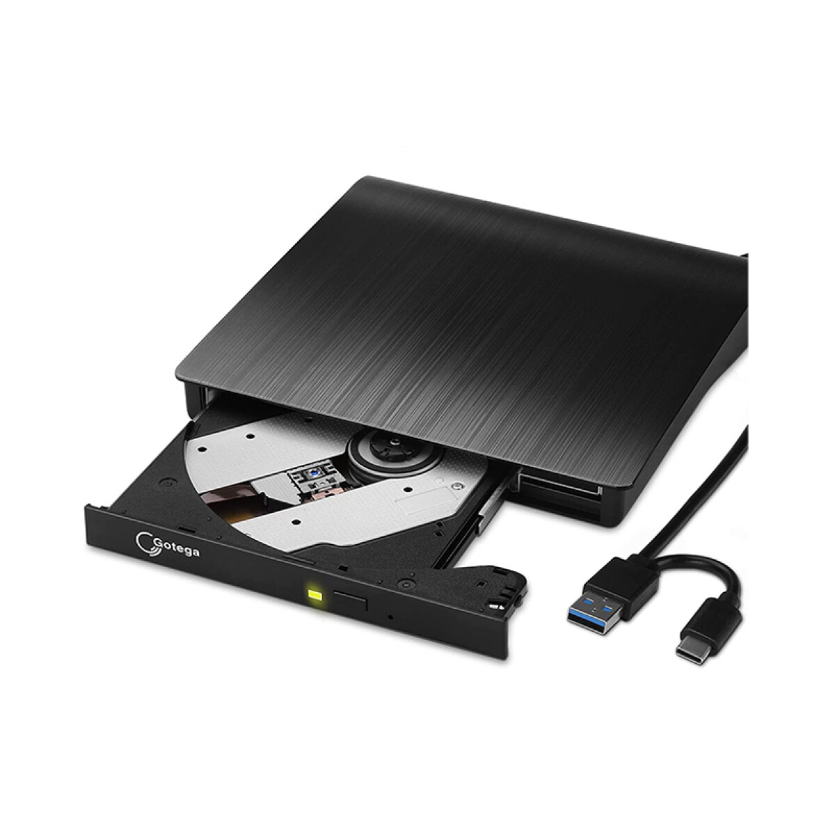Grabadora Externa De DVD USB y USB-C Black 