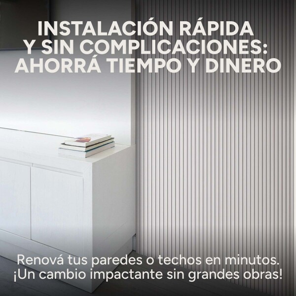 Pack x20 Wpc Simil Madera Wall Panel Lambrin 2.90x16.7 Color Gris Claro