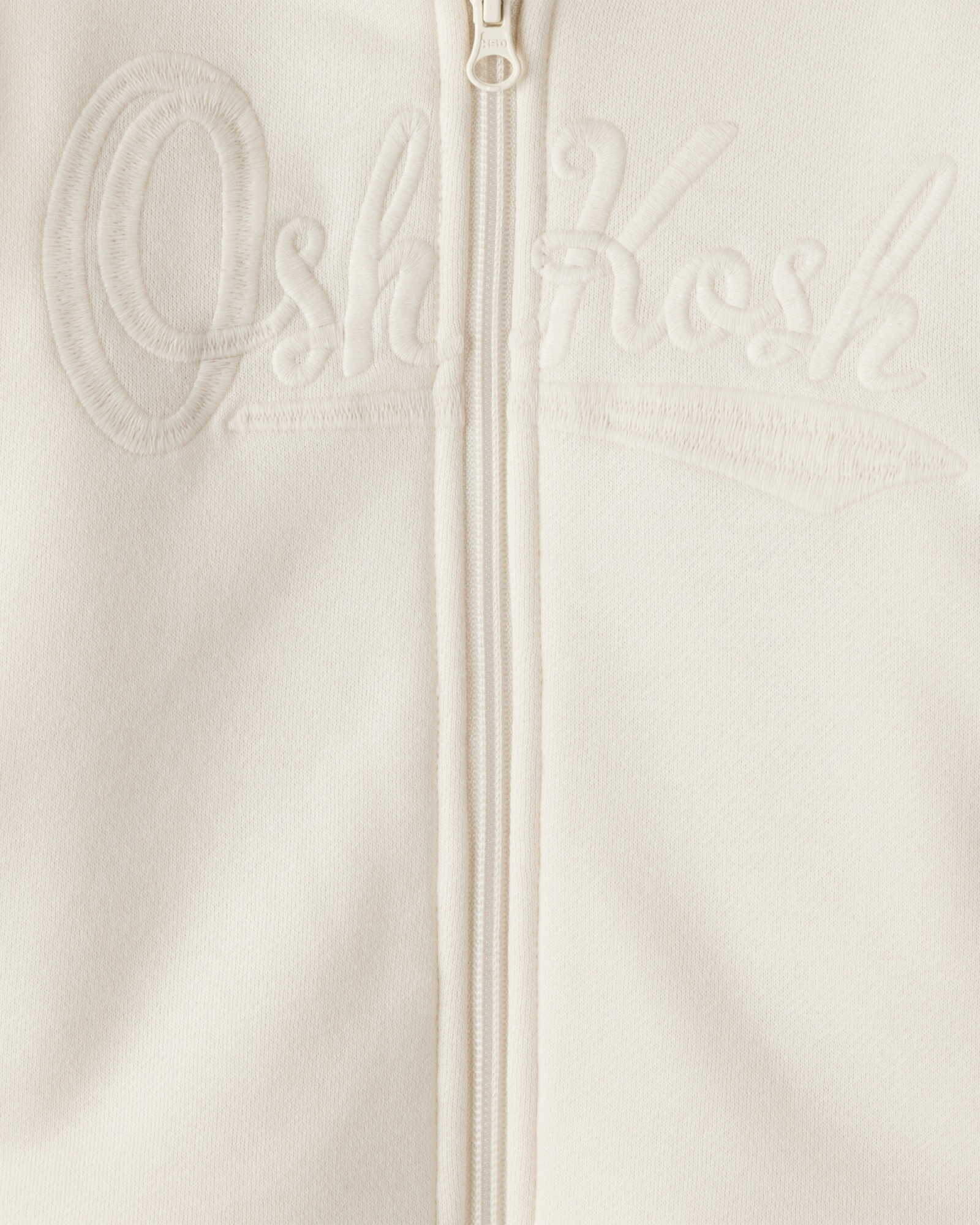 Campera de algodón, con forro polar y logo Sin color