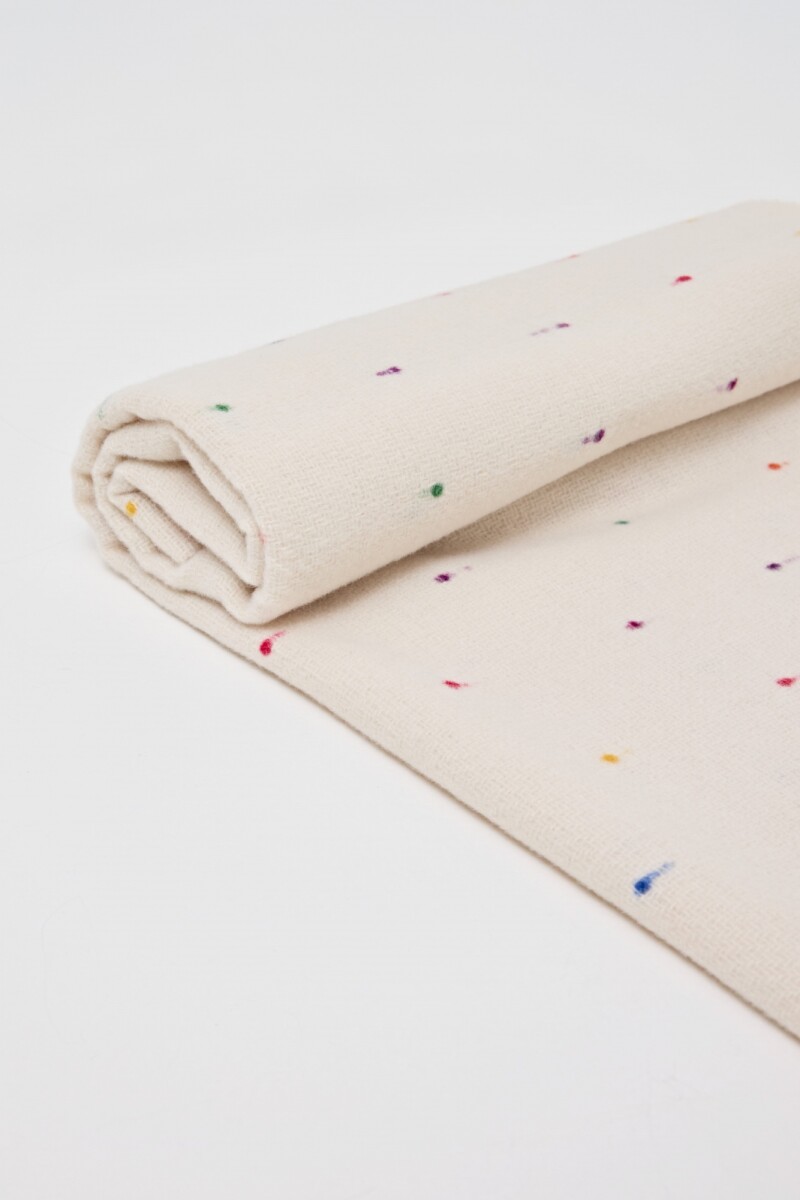 Pashmina con puntos de color crudo