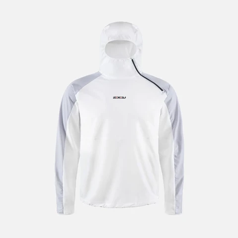 Asymmetrical Hooded Desert Anorak - Hombre White/carbon