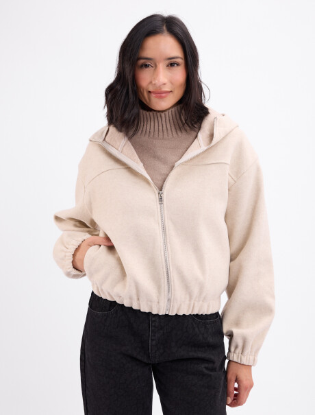 Campera paño Rocio beige