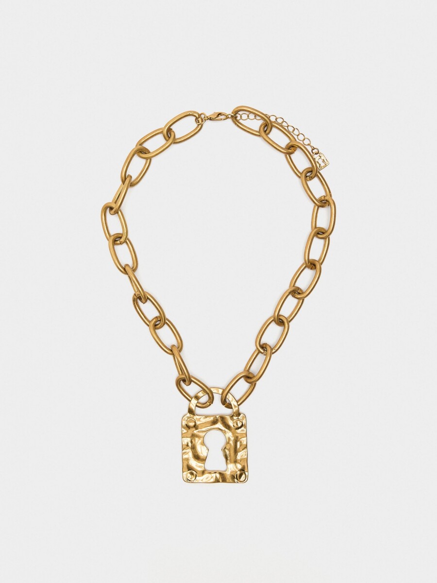 Collar Corto De Eslabones dorado