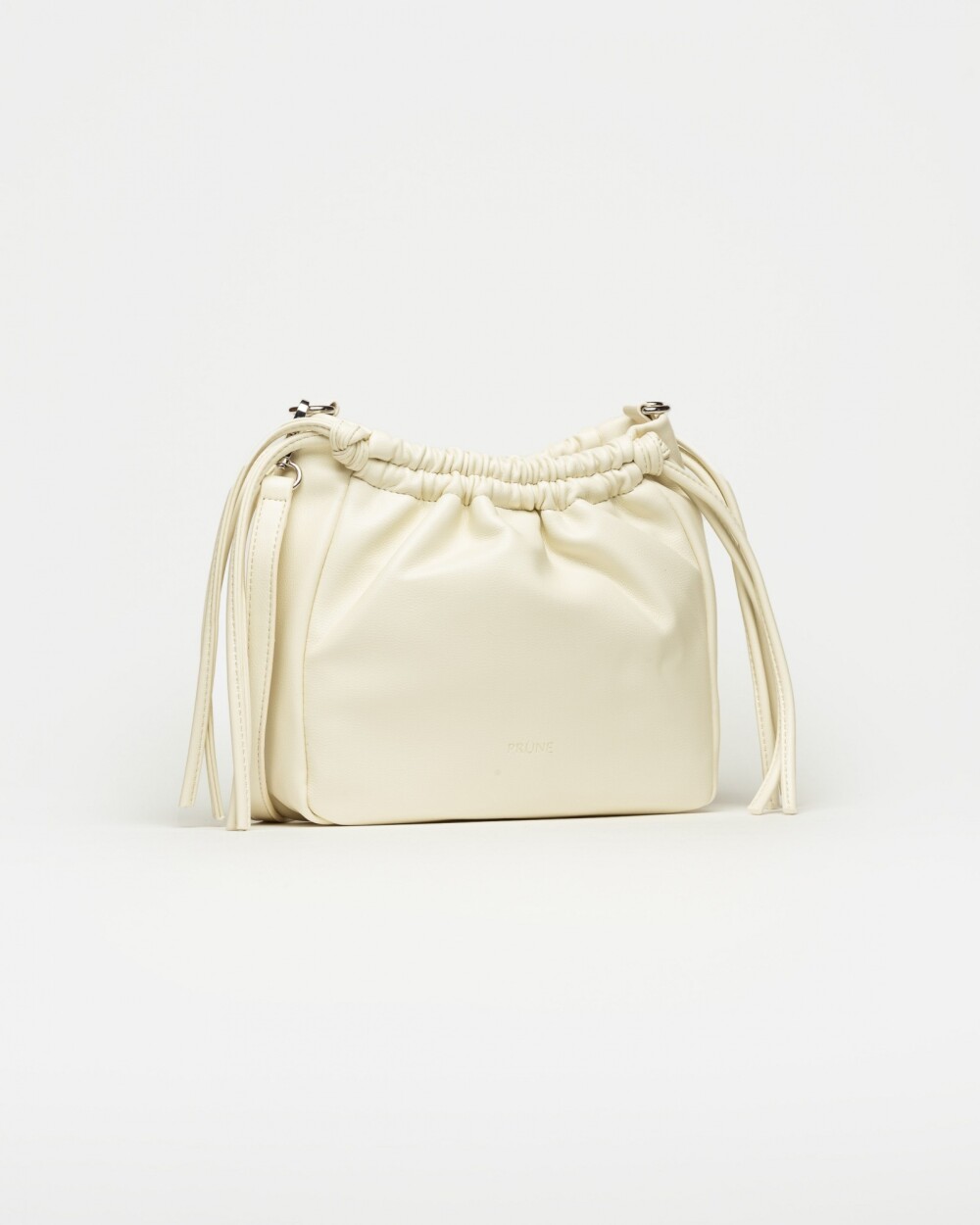 Bandolera Marine en efecto cuero liso Natural