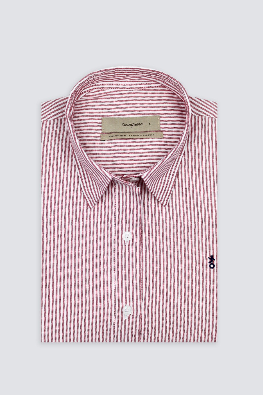 Camisa dama Suspiro de Algodón Raya Roja