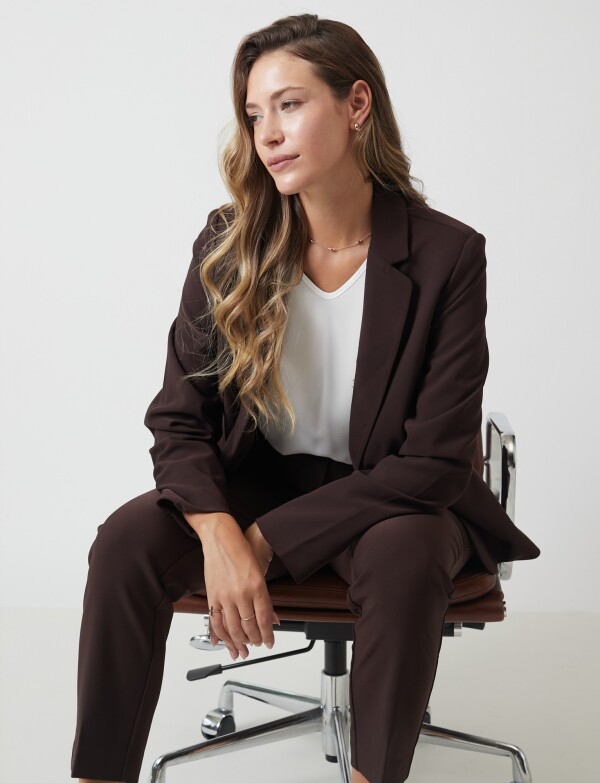 Blazer Sastrero Slim MARRON