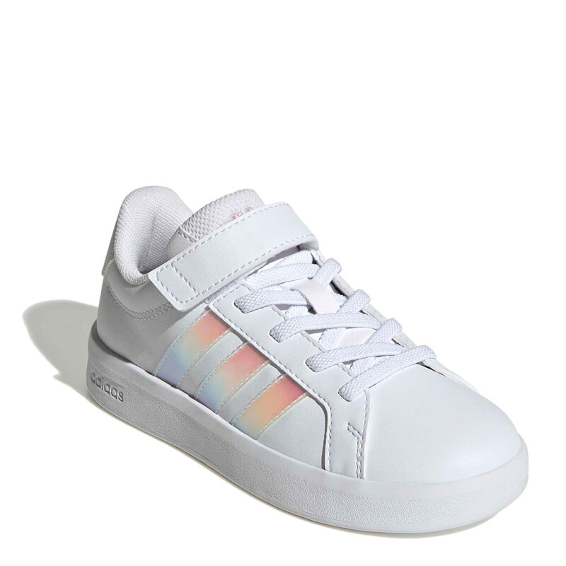Championes de Niños Adidas Grand Court 3.0 Velcro Blanco - Rosado