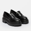 Mocasín Claire En Cuero Liso Negro