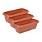 Set x3 Maceta rectangular 3 lts MARRON