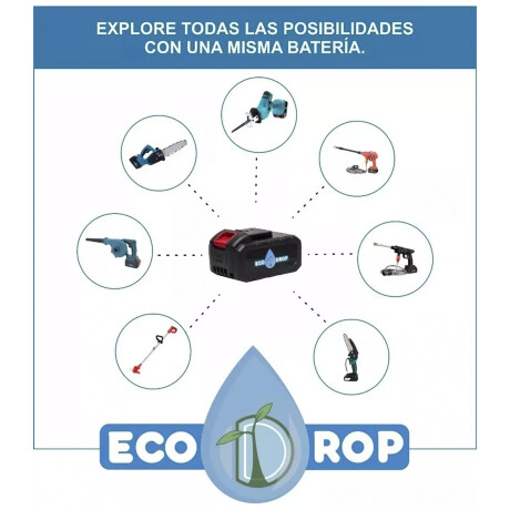 Amoladora Pulidora Ecodrop A Batería Kit 2 Baterías Amoladora Pulidora Ecodrop A Batería Kit 2 Baterías